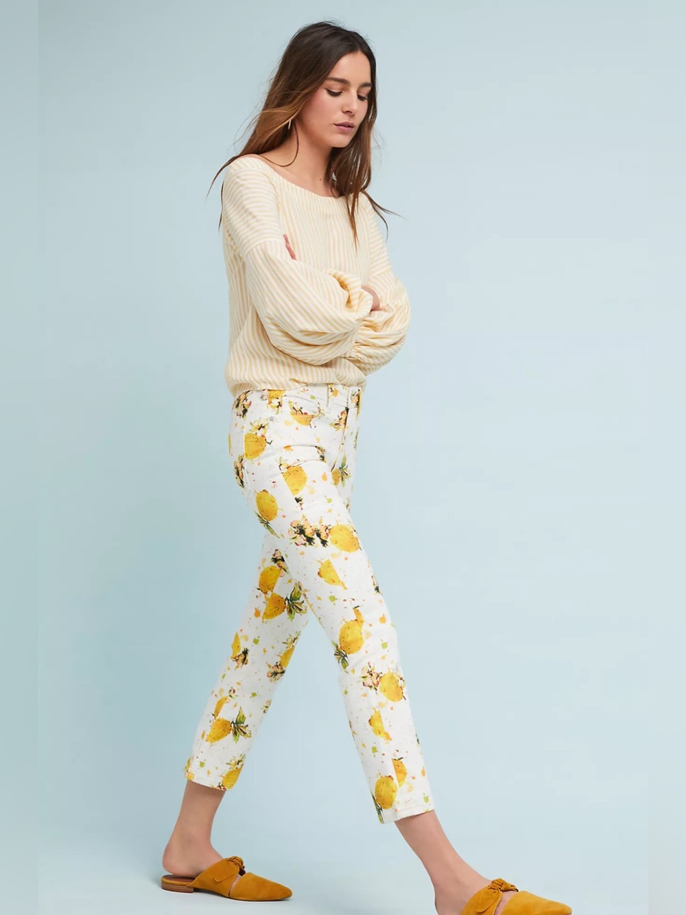 Anthropologie Pilcro Lemon Grove High-Rise Cropped Bootcut Jeans